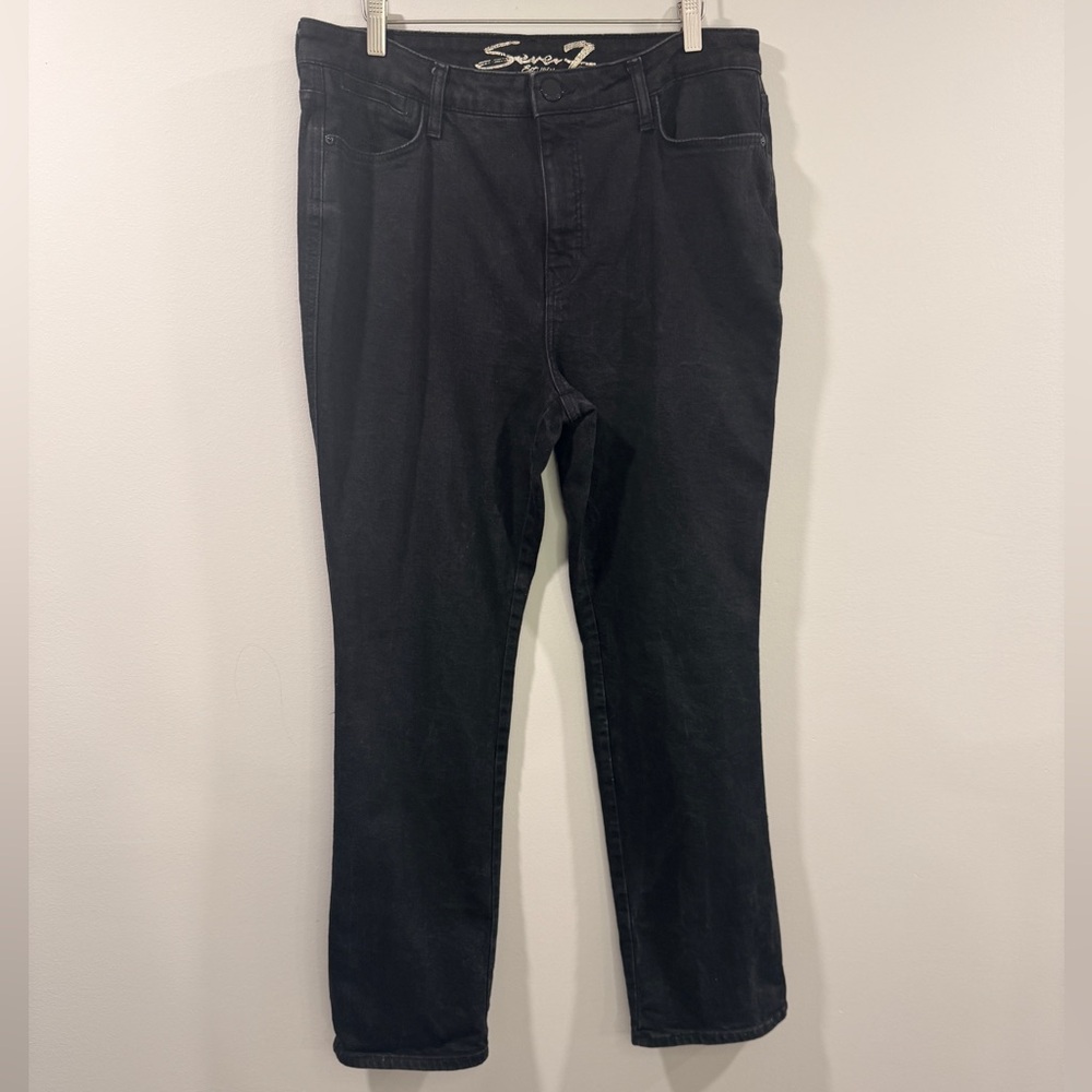 Seven7 Women's Bombshell High‎ Rise Black Boot Cut Jeans Size 14